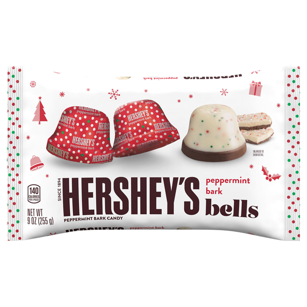 Hershey's Peppermint Bark Bells Christmas Candy