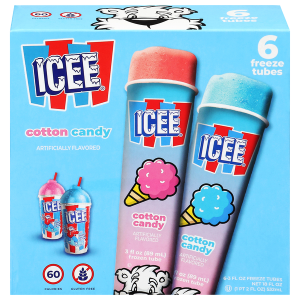 ICEE Llamacorn Pink/Blue Flavor Freeze Tubes - 6 ct