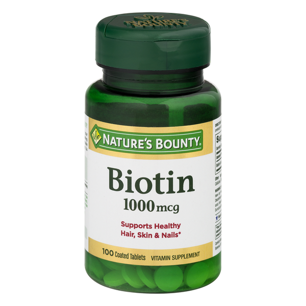 Nature's Bounty High Potency 1000mcg Biotin Tablets