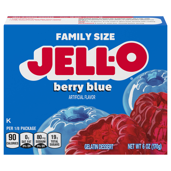 Jell-O Berry Blue Flavored Gelatin Dessert Mix