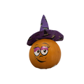 Cutie Pie Purple Hat Painted Pumpkin