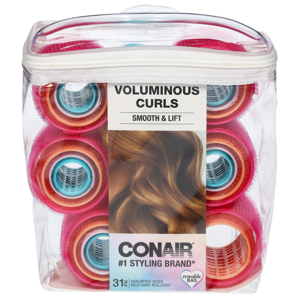 thumbnail image 2 of Conair Self-Grip Rollers For Voluminous Curls – Assorted Colors, 31 Count 2 of 6
