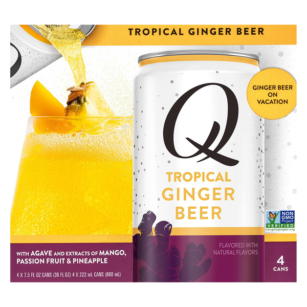 Q Tropical Ginger Beer - 4 pk