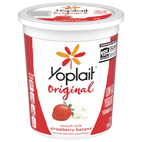 Yoplait Original Low Fat Strawberry Banana Yogurt