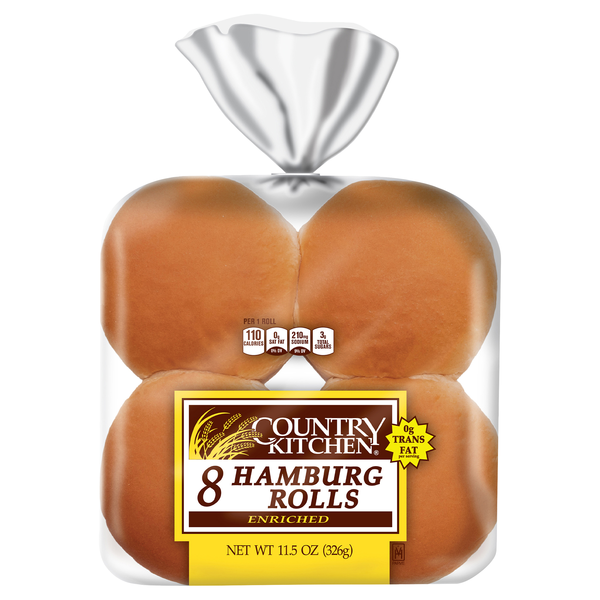 Country Kitchen Enriched Hamburger Rolls - 8 ct