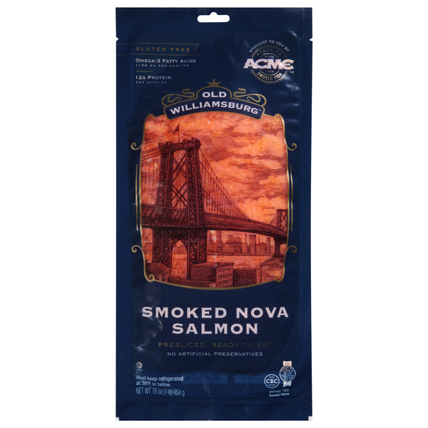 Acme Old Williamsburg Smoked Nova Salmon Pre-Sliced