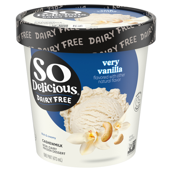 So Delicious Dairy Free Very Vanilla Cashewmilk Frozen Dessert