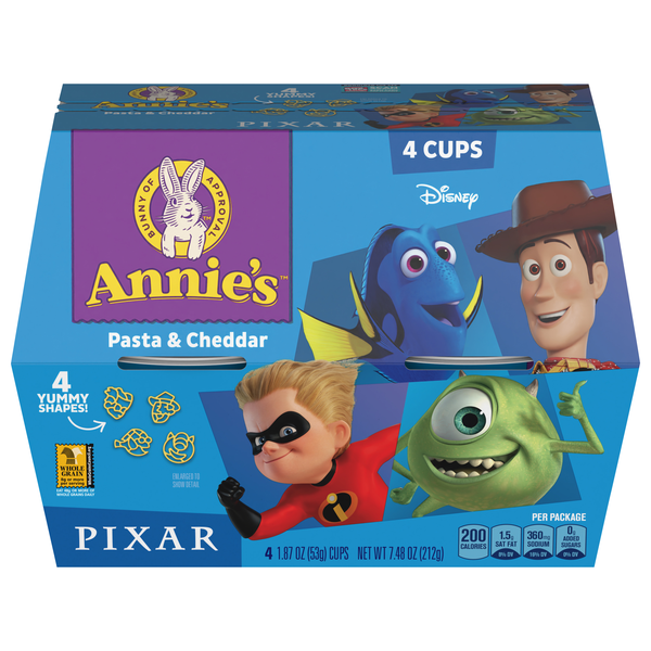 Annie's Disney 100th Shapes Pasta & Cheddar Cups - 4 ct