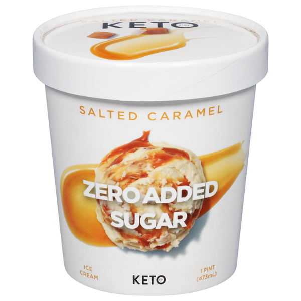 Keto Zero Added Sugar Salted Caramel Ice Cream