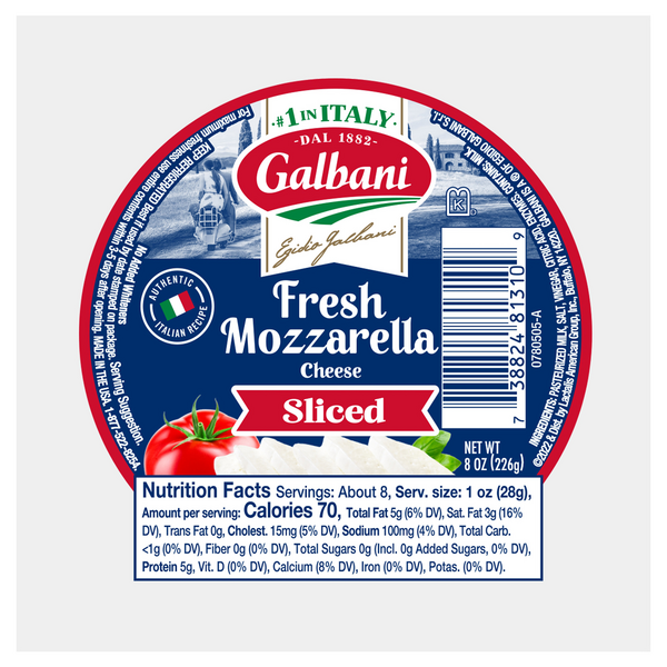 Galbani Fresh Mozzarella Cheese Slices