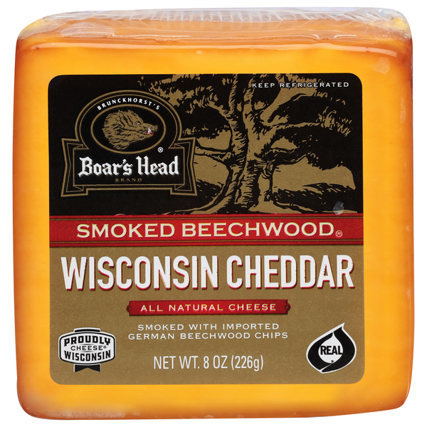 Boar's Head Smoked Beechwood Wisconsin Cheddar Cheese Block