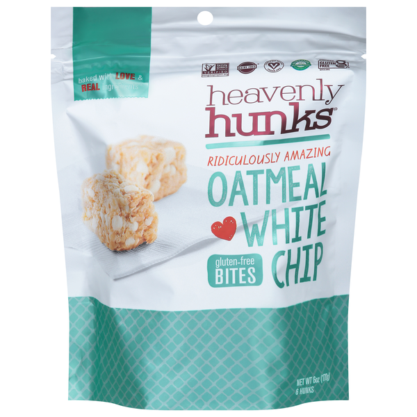 Heavenly Hunks Gluten Free Vegan Oatmeal White Chip Cookie Bites