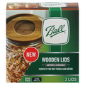Ball Wooden Lids Wide Mouth
