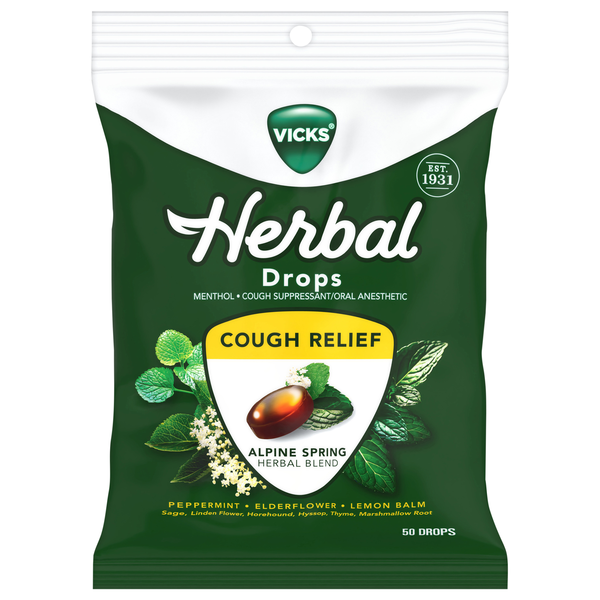 Vicks Alpine Spring Herbal Blend Cough Relief Drops