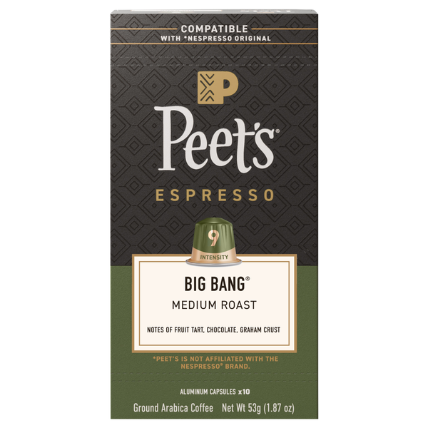 Peet's Espresso Big Bang Medium Roast Coffee Capsules