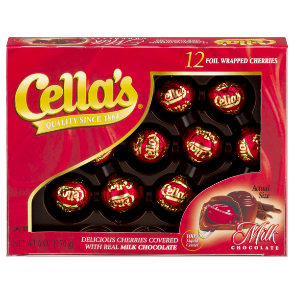 Cella's Milk Chocolate Covered Cherries - 12 ct