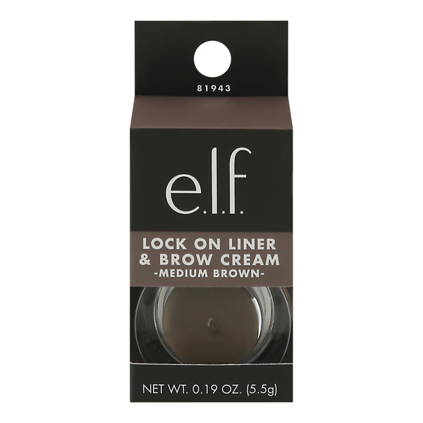 e.l.f. Lock On Liner & Brow Cream Medium Brown 81943