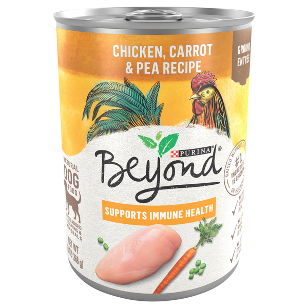 Beyond Natural Ground Chicken Carrot & Pea Recipe Entree Wet Dog Food