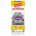 Glad ForceFlex MaxStrength w/Clorox Lemon Fresh Kitchen Trash Bags 13 Gal