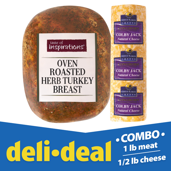 Deli Deal Herb Turkey & Great Lakes Colby Jack Cheese