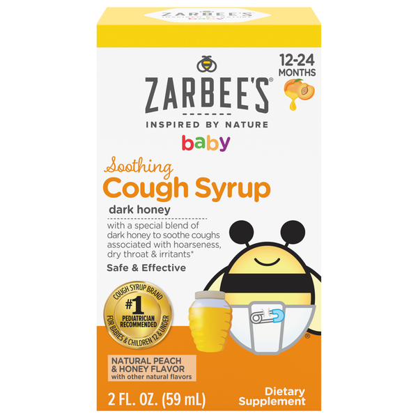 Zarbee's Naturals Soothing Baby Cough Syrup Peach & Honey Flavor