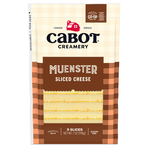 Cabot Creamery Muenster Cheese Slices - 9 ct
