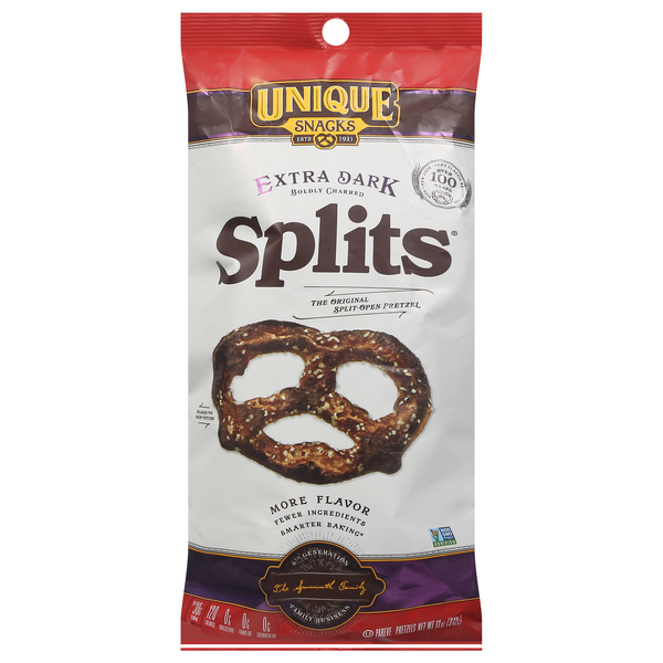 Unique Snacks Extra Dark Pretzel Splits