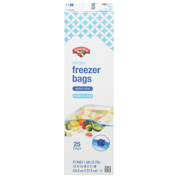 Hannaford Gallon Size Slider Freezer Bags
