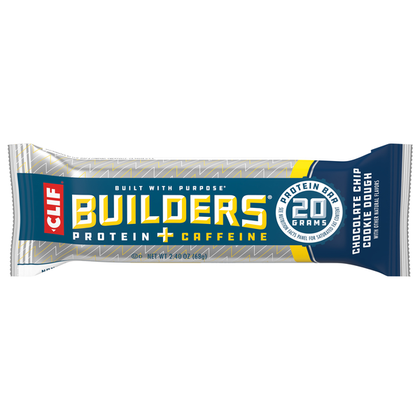 Save on Clif Builders Protein + Caffeine Bar Chocolate Chip Cookie Dough Order Online Delivery