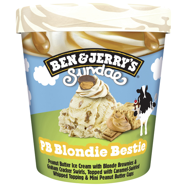 Ben & Jerry's Sundae PB Blondie Bestie Ice Cream