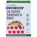 lunchskins Recyclable + Sealable Apple Paper Sandwich Bags