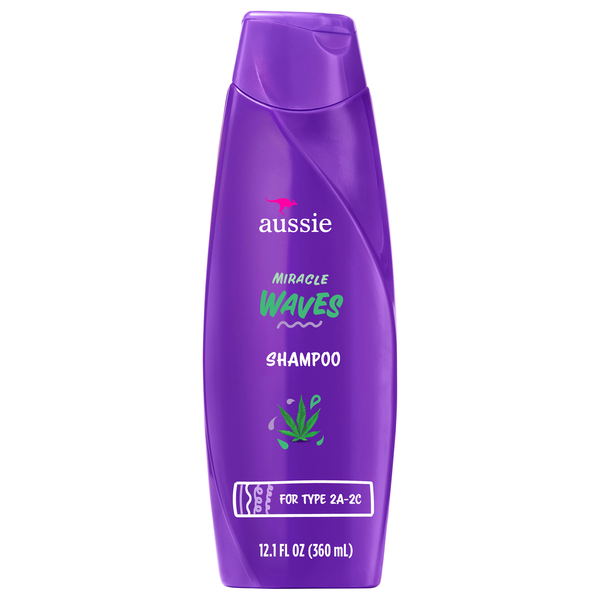 Aussie Miracle Waves Shampoo with Kakadu Plum & Australian Hemp Seed