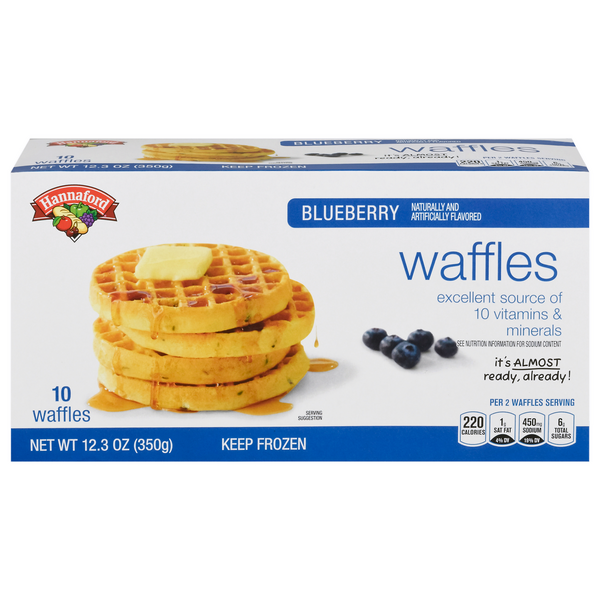 Hannaford Blueberry Waffles - 10 ct