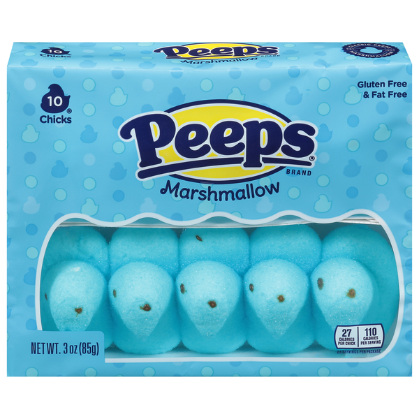 PEEPS Marshmallow Blue Chicks Easter Candy - 10 ct