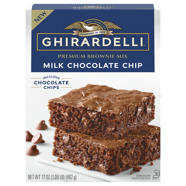 Ghirardelli Premium Milk Chocolate Chip Brownie Mix