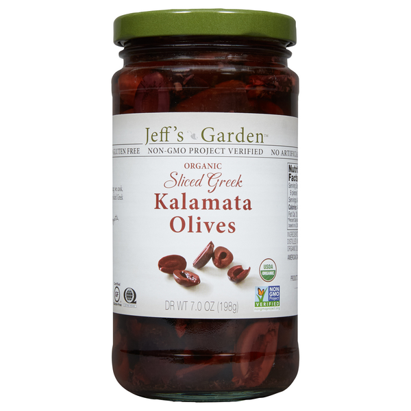 Jeff's Garden Organic Greek Sliced Kalamata Olives Marinated