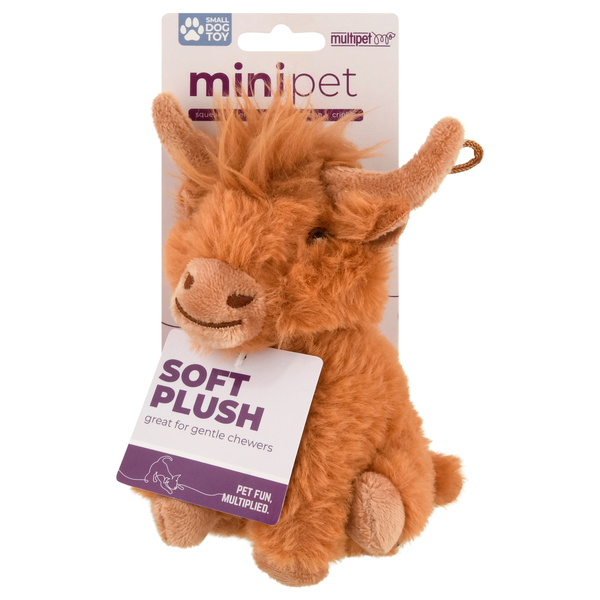 Multipet Soft Plush Small Dog Toy Highland Cow