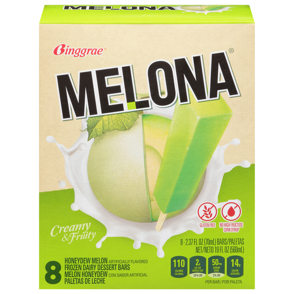 Melona Honeydew Melon Dairy Dessert Bars - 8 ct