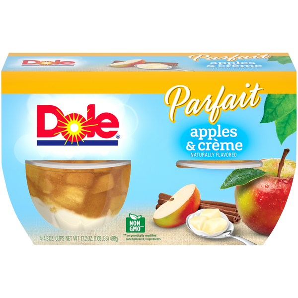 Save on Dole Parfait Fruit Cups Apples & Creme Low Fat 4 ct Order