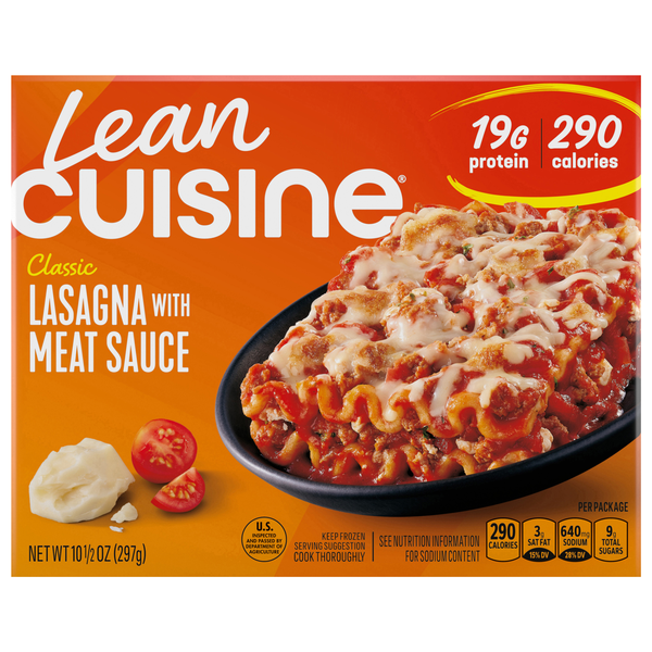 Lean Cuisine Classic Lasagna with Meat Sauce 19g Protein Frozen Meal