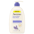 Aveeno Stress Relief Lavender Scent Body Wash Pump