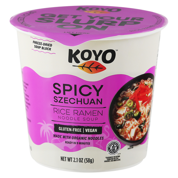 Koyo Gluten Free Spicy Szechuan Rice Ramen Noodle Soup Cup