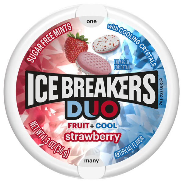 Ice Breakers Duo Fruit + Cool Sugar Free Strawberry Mints