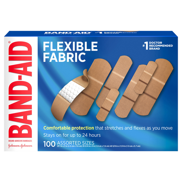 Band-Aid Bandages Flexible Fabric Assorted Sizes