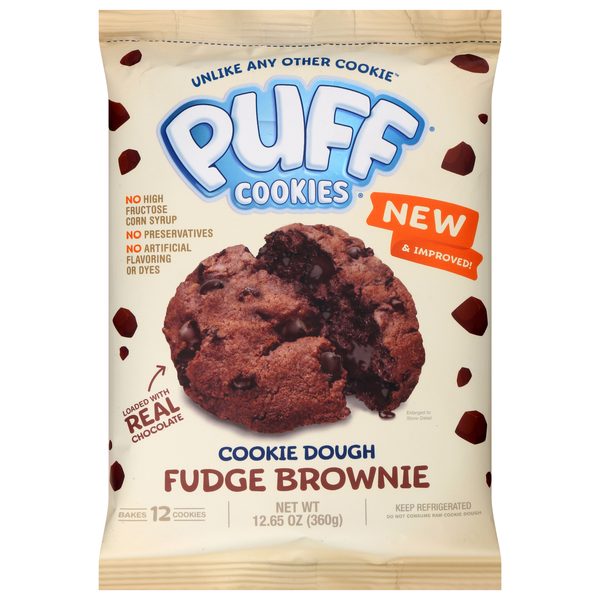 Puff Cookies Fudge Brownie Cookie Dough