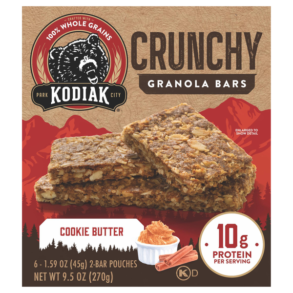 Kodiak Crunchy Cookie Butter Granola Bars - 6 ct
