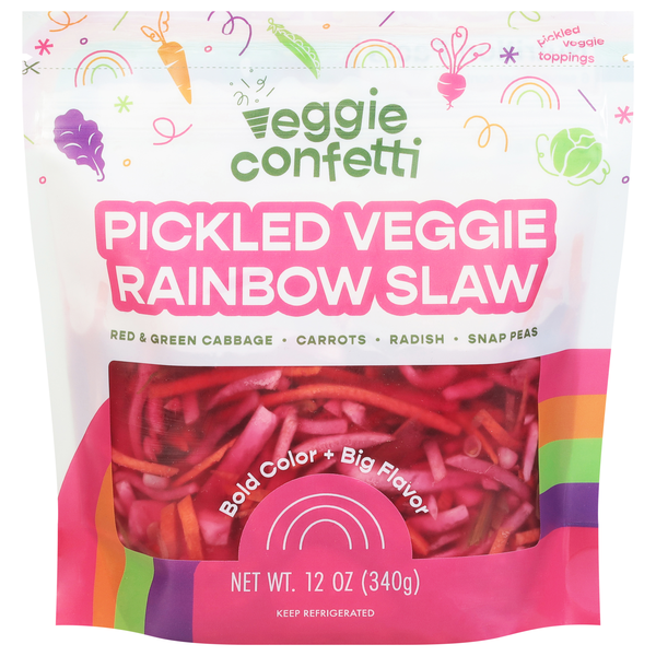 Veggie Confetti Pickled Veggie Rainbow Slaw