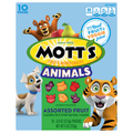 Mott's Animals Fruit Flavored Snacks Assorted Fruit - 10 ct