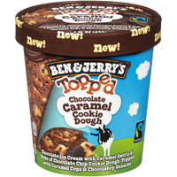 Ben & Jerry's Topped Chocolate Caramel Cookie Dough Ice Cream