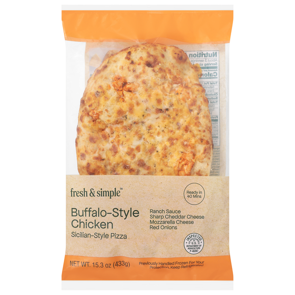 Fresh & Simple Sicilian Style Buffalo Chicken Pizza Refrigerated